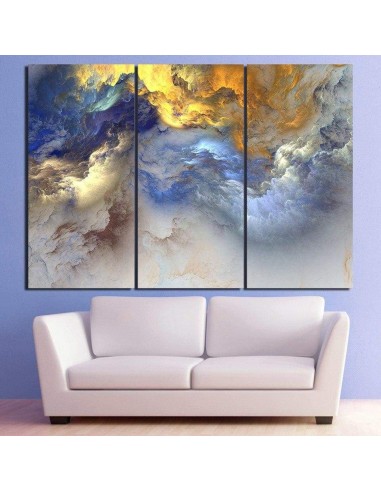 Tableau Nuages bleus et jaunes online