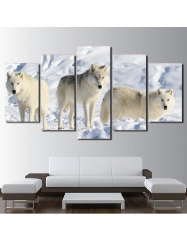 Tableau Loups blancs pas cher