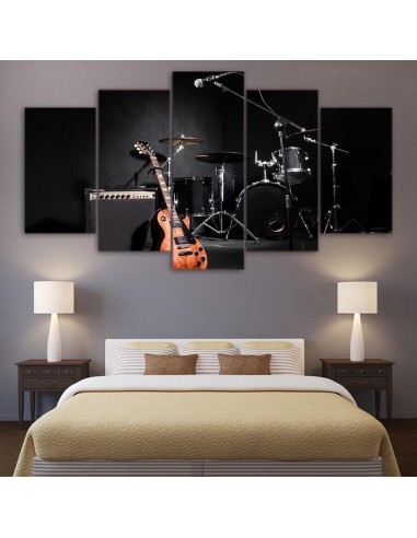 Tableau Guitare et batterie Pour