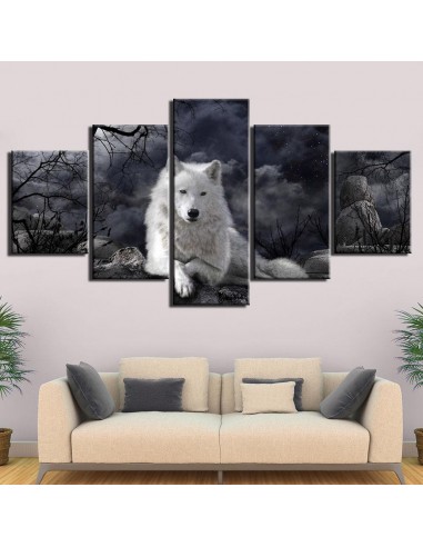 Tableau Loup blanc Voir les baskets