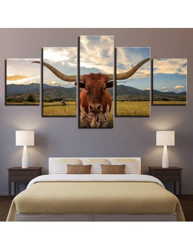 Tableau Texas longhorn la livraison gratuite