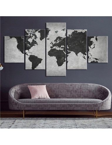 Tableau Carte du Monde anthracite prix