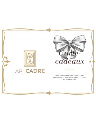 Carte-Cadeaux Art-Cadre.fr la livraison gratuite