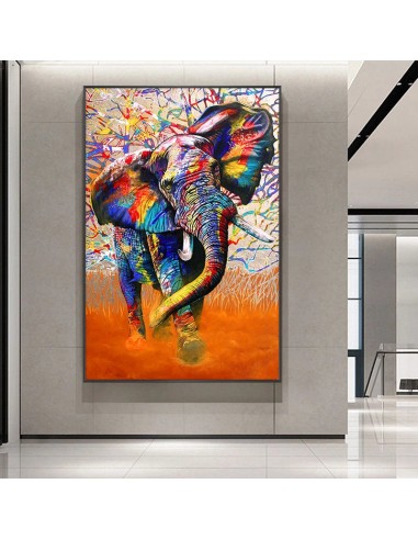 Tableau elephant coloré Vous souhaitez 