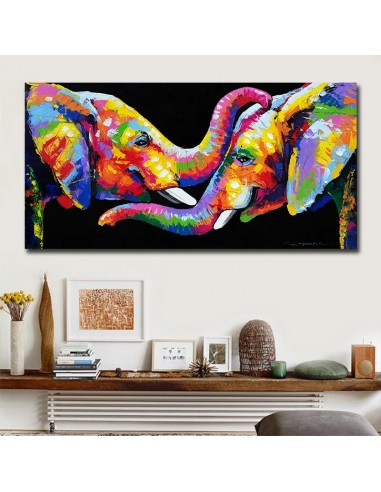 Tableau éléphant pop art en ligne des produits 