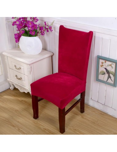 Housse de Chaise Velours Rouge en ligne