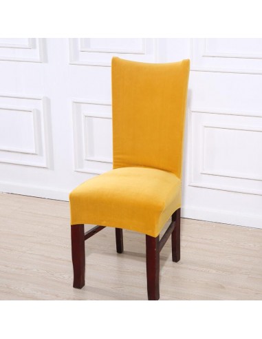 Housse de Chaise Velours Jaune Moutarde acheter en ligne