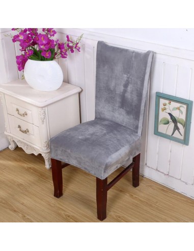 Housse de Chaise Velours Gris en ligne des produits 