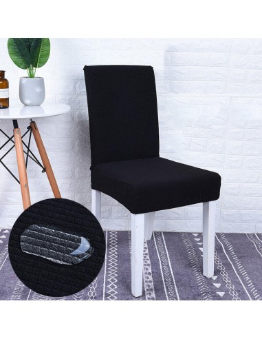 Housse de Chaise Imperméable Noir en stock