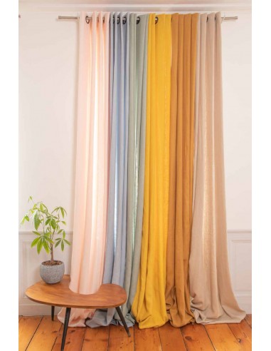 Ré washed linen curtain 140x280 cm - 7 colors - Epic des créatures d'habitude