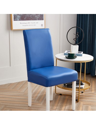 Housse de Chaise Imperméable Simili Cuir Bleu acheter en ligne