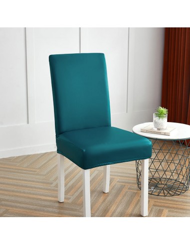 Housse de Chaise Imperméable Simili Cuir Bleu Canard en ligne