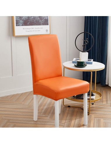 Housse de Chaise Imperméable Simili Cuir Orange Comparez et commandez 